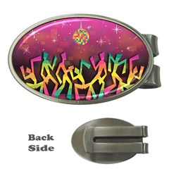 Dancing Colorful Disco Money Clips (oval)  by Bajindul