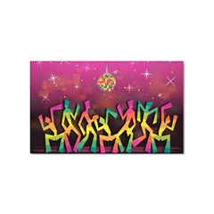 Dancing Colorful Disco Sticker (Rectangular)