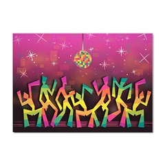 Dancing Colorful Disco Sticker A4 (10 Pack) by Bajindul