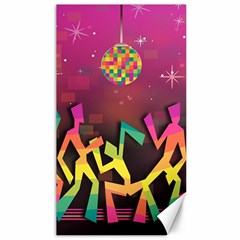 Dancing Colorful Disco Canvas 40  X 72 