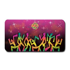 Dancing Colorful Disco Medium Bar Mat by Bajindul