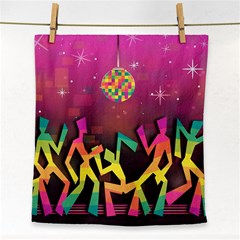 Dancing Colorful Disco Face Towel by Bajindul