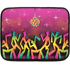 Dancing Colorful Disco Fleece Blanket (mini) by Bajindul