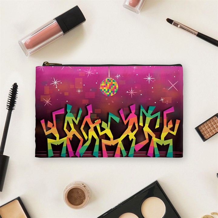 Dancing Colorful Disco Cosmetic Bag (Medium)