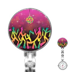 Dancing Colorful Disco Stainless Steel Nurses Watch by Bajindul