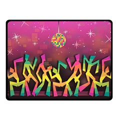 Dancing Colorful Disco Two Sides Fleece Blanket (small) by Bajindul