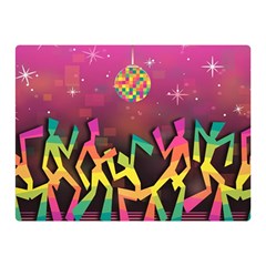 Dancing Colorful Disco Two Sides Premium Plush Fleece Blanket (mini) by Bajindul