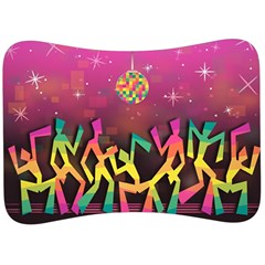 Dancing Colorful Disco Velour Seat Head Rest Cushion by Bajindul