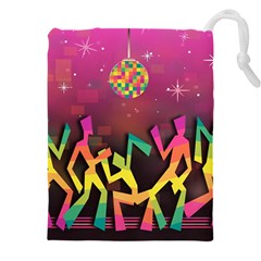 Dancing Colorful Disco Drawstring Pouch (4XL)