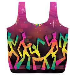 Dancing Colorful Disco Full Print Recycle Bag (XXL)