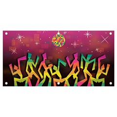 Dancing Colorful Disco Banner And Sign 4  X 2  by Bajindul