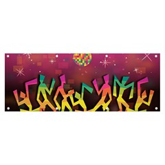 Dancing Colorful Disco Banner and Sign 8  x 3 