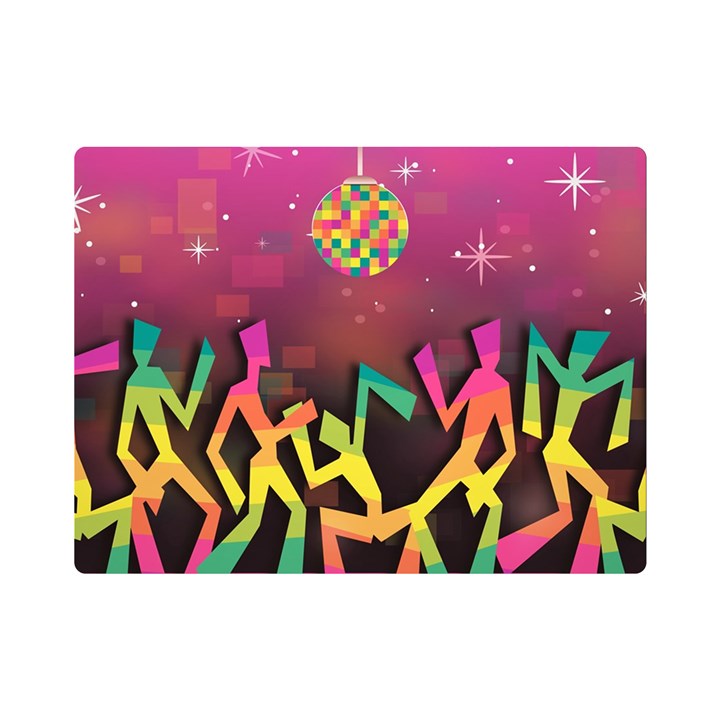 Dancing Colorful Disco Premium Plush Fleece Blanket (Mini)