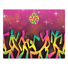 Dancing Colorful Disco Premium Plush Fleece Blanket (large) by Bajindul