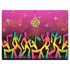 Dancing Colorful Disco Premium Plush Fleece Blanket (extra Small) by Bajindul