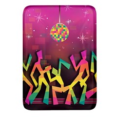 Dancing Colorful Disco Rectangular Glass Fridge Magnet (4 Pack) by Bajindul