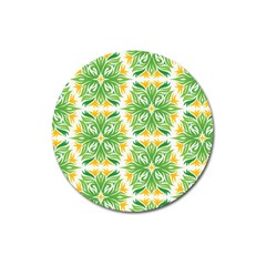 Green Pattern Retro Wallpaper Magnet 3  (round) by Bajindul