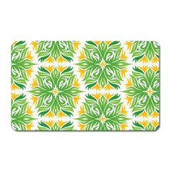 Green Pattern Retro Wallpaper Magnet (rectangular) by Bajindul