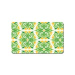 Green Pattern Retro Wallpaper Magnet (Name Card) Front