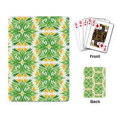 Green Pattern Retro Wallpaper Playing Cards Single Design (rectangle)