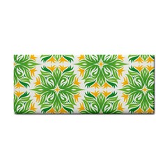 Green Pattern Retro Wallpaper Hand Towel by Bajindul