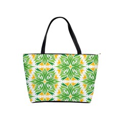 Green Pattern Retro Wallpaper Classic Shoulder Handbag by Bajindul