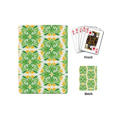 Green Pattern Retro Wallpaper Playing Cards Single Design (mini)