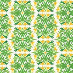 Green Pattern Retro Wallpaper Play Mat (square) by Bajindul