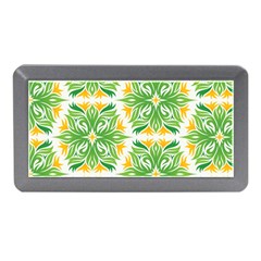 Green Pattern Retro Wallpaper Memory Card Reader (mini) by Bajindul