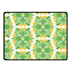 Green Pattern Retro Wallpaper Two Sides Fleece Blanket (small) by Bajindul