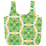 Green Pattern Retro Wallpaper Full Print Recycle Bag (XL) Back