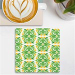 Green Pattern Retro Wallpaper UV Print Square Tile Coaster  Front