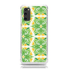 Green Pattern Retro Wallpaper Samsung Galaxy S20 6 2 Inch Tpu Uv Case by Bajindul