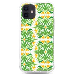 Green Pattern Retro Wallpaper Iphone 12/12 Pro Tpu Uv Print Case by Bajindul