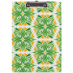 Green Pattern Retro Wallpaper A4 Acrylic Clipboard by Bajindul