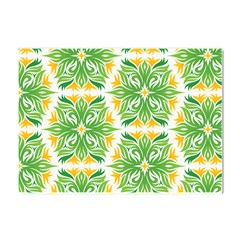 Green Pattern Retro Wallpaper Crystal Sticker (a4) by Bajindul