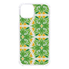 Green Pattern Retro Wallpaper Iphone 13 Tpu Uv Print Case by Bajindul