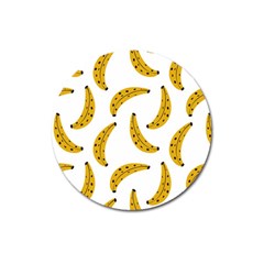 Banana Fruit Yellow Summer Magnet 3  (round) by Mariart