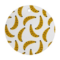 Banana Fruit Yellow Summer Round Ornament (two Sides) by Mariart