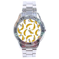 Banana Fruit Yellow Summer Stainless Steel Analogue Watch by Mariart