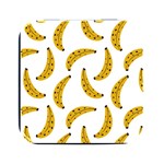 Banana Fruit Yellow Summer Square Metal Box (Black) Front