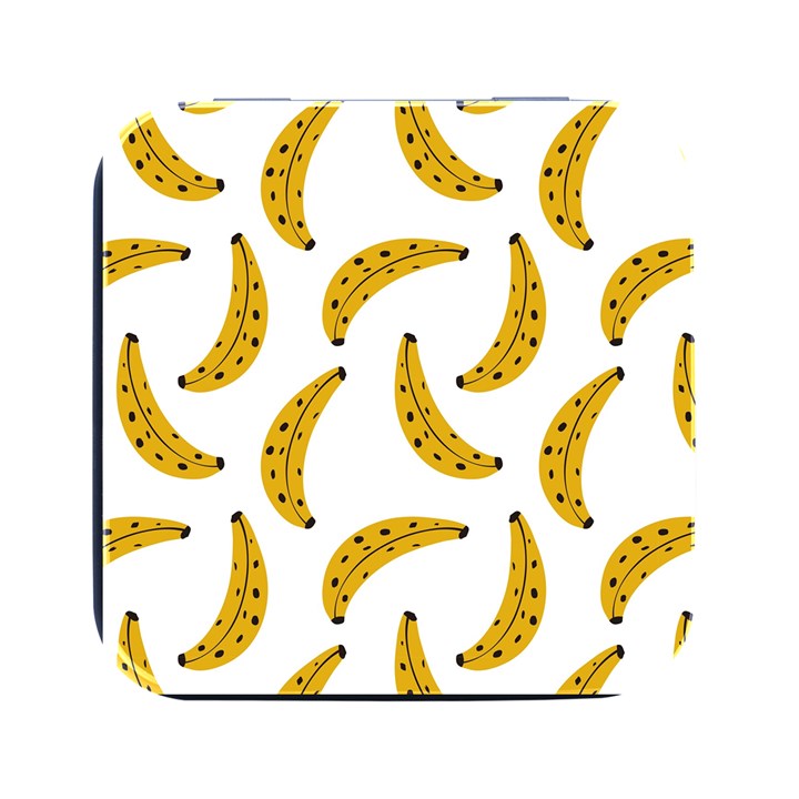 Banana Fruit Yellow Summer Square Metal Box (Black)