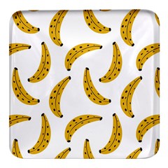 Banana Fruit Yellow Summer Square Glass Fridge Magnet (4 Pack) by Mariart