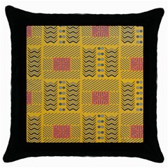 Digital Paper African Tribal Throw Pillow Case (black) by HermanTelo