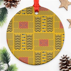 Digital Paper African Tribal Round Ornament (two Sides)