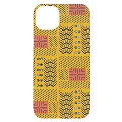 Digital Paper African Tribal Iphone 14 Plus Black Uv Print Case by HermanTelo