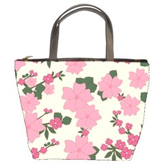 Floral Vintage Flowers Bucket Bag