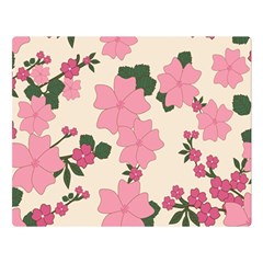 Floral Vintage Flowers Premium Plush Fleece Blanket (large) by Dutashop