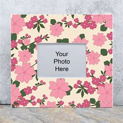 Floral Vintage Flowers White Wall Photo Frame 5  X 7  by Dutashop