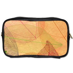 Leaves Patterns Colorful Leaf Pattern Toiletries Bag (two Sides) by Cemarart